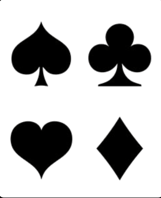 Card Suit Flash  - Finger Tattoos